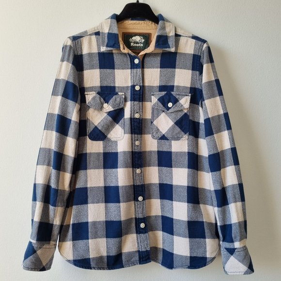 Roots Park Plaid Long Sleeve Shirt Size S - Picture 2 of 11